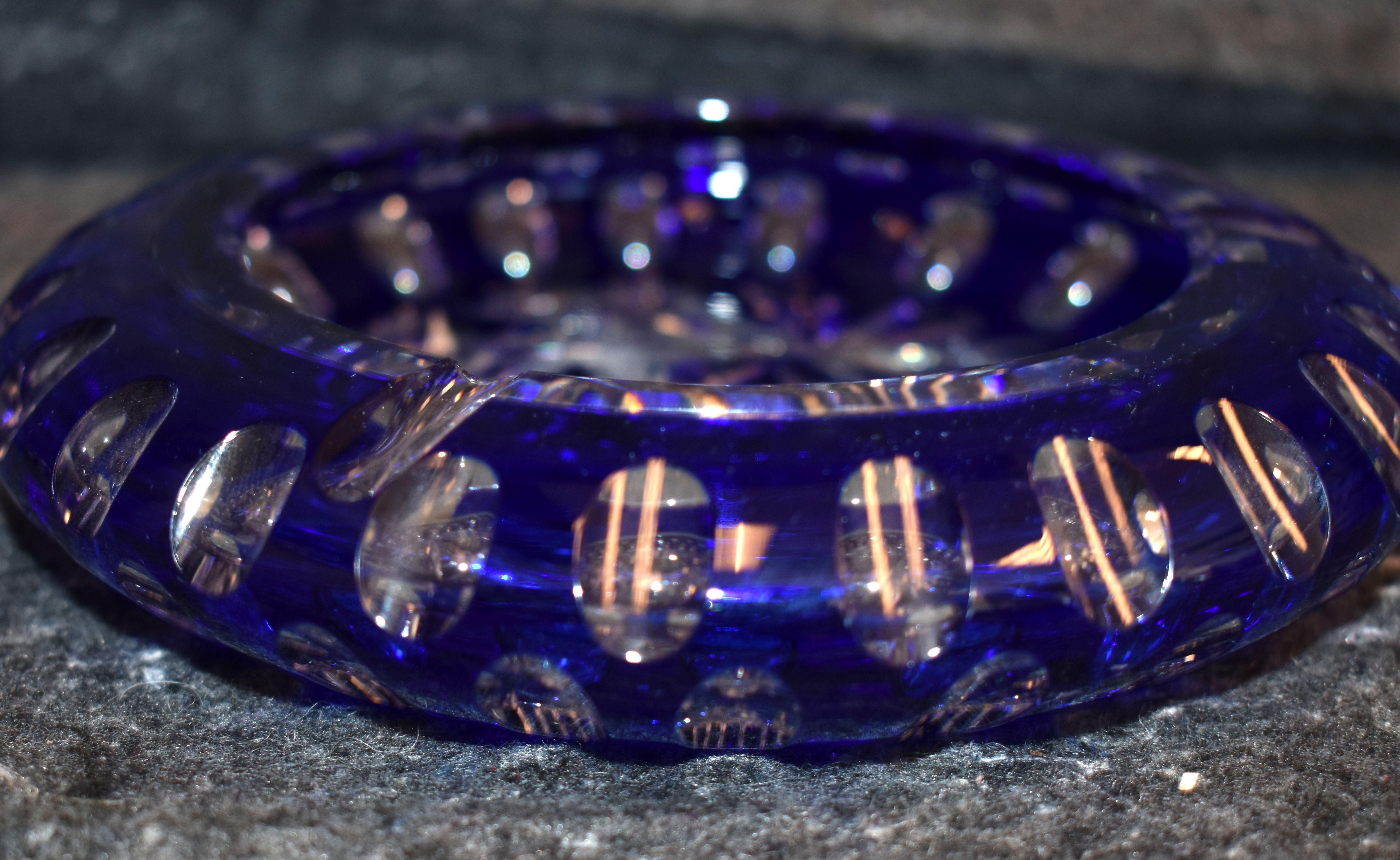 bohemian crystal ashtray