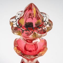 Bohemian crystal bottle, 19th century