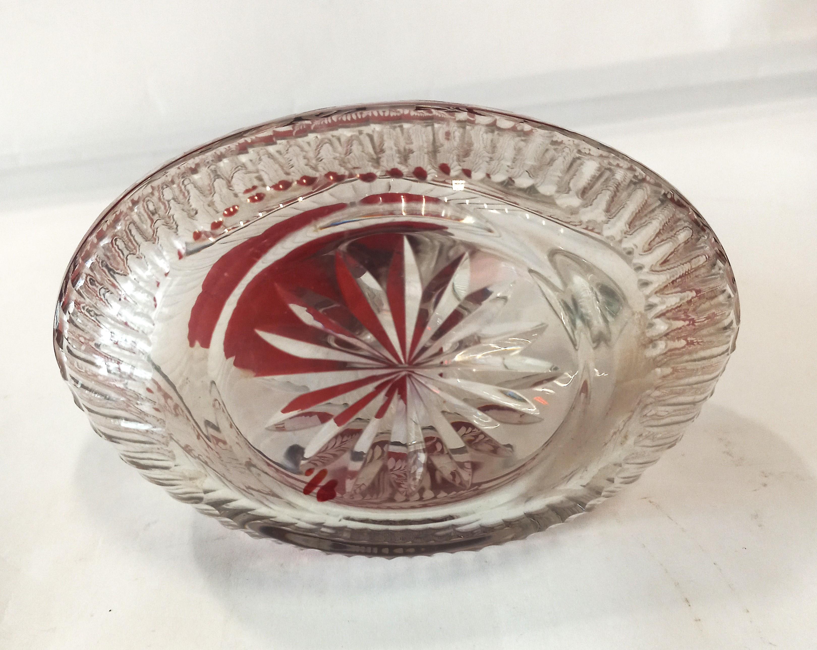Mid-20th Century Bohemian crystal carafe For Sale