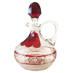 Carafe en cristal de Bohème