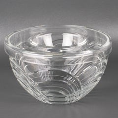 Bohemian Crystal Caviar Bowl Dish Chiller Server, circa 1980