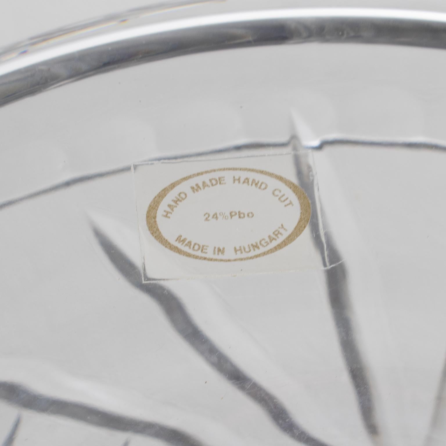 Bol de Cristal Caviar de Bohemia Tallado Plato Enfriador Servidor, circa 1980 en venta 4