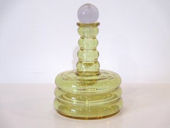 Bohemian Crystal Decanter W Stopper / French