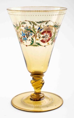 Bohemian Crystal Glass Decanters & Goblet, 3