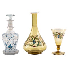Bohemian Crystal Glass Decanters & Goblet, 3