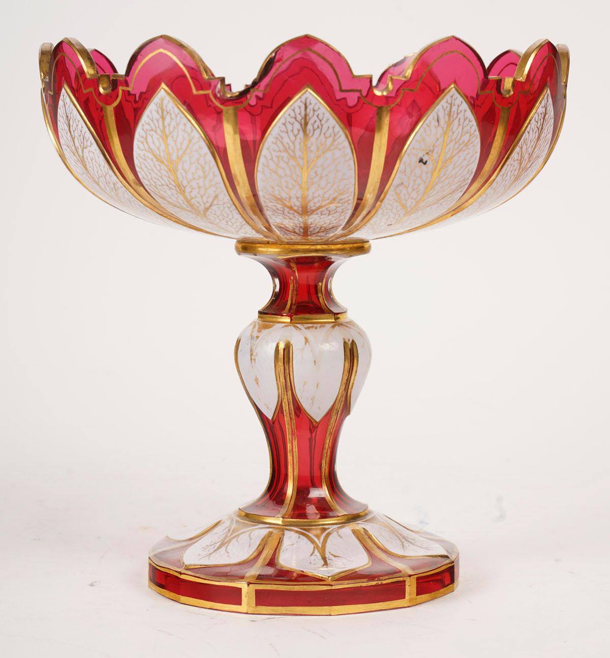 Cristallo Ciotola di cristallo di Boemia, XIX secolo, periodo Napoleone III. in vendita