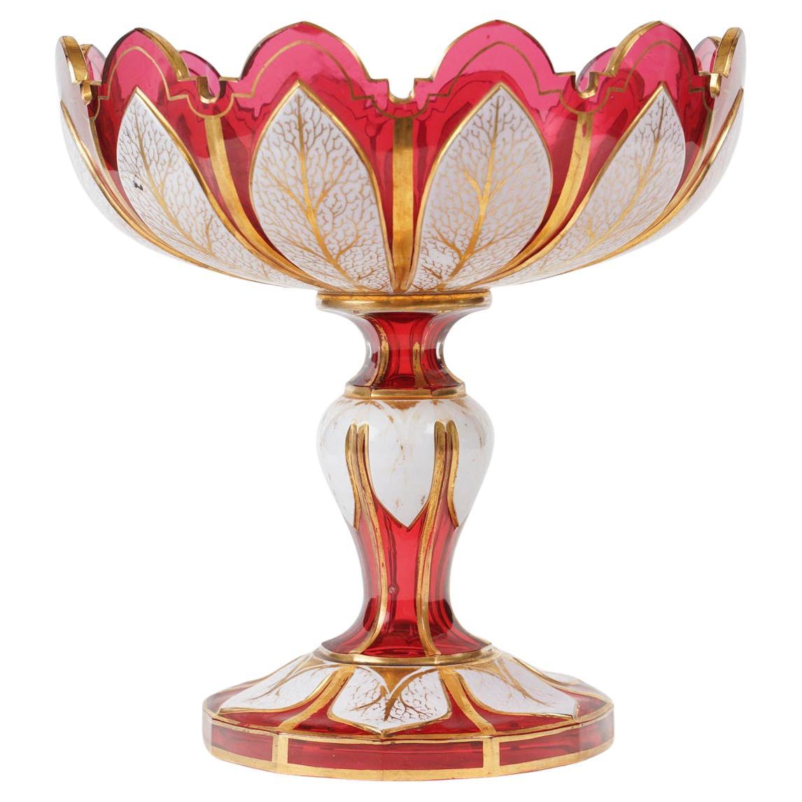 Coupe en cristal de Bohême, 19e siècle, période Napoléon III.