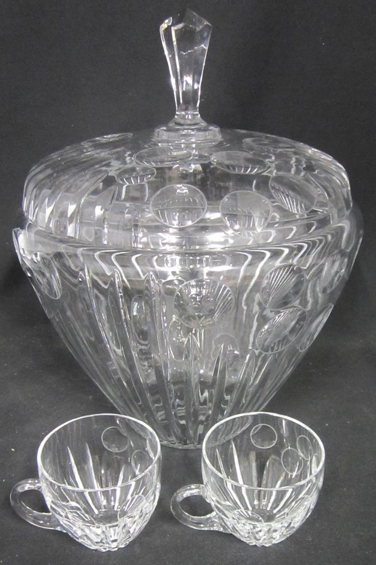 Bohemian Crystal Punch Bowl Set For Sale at 1stDibs bohemian crystal bowls, crystal punch bowl