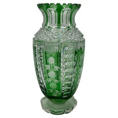 Vase en cristal de Bohème 20e siècle