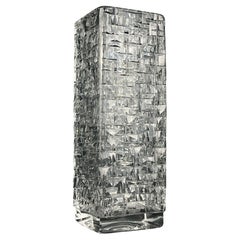 Vintage Bohemian crystal vase by Vladimír Žahour for Poděbrady Glassworks, Czech, 1960s