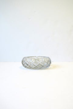 Bohemian Cut Crystal Bowl or Ashtray, Mid-20th, Czech