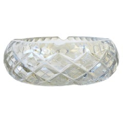 Bohemian Cut Crystal Bowl or Ashtray, Mid-20th, Czech