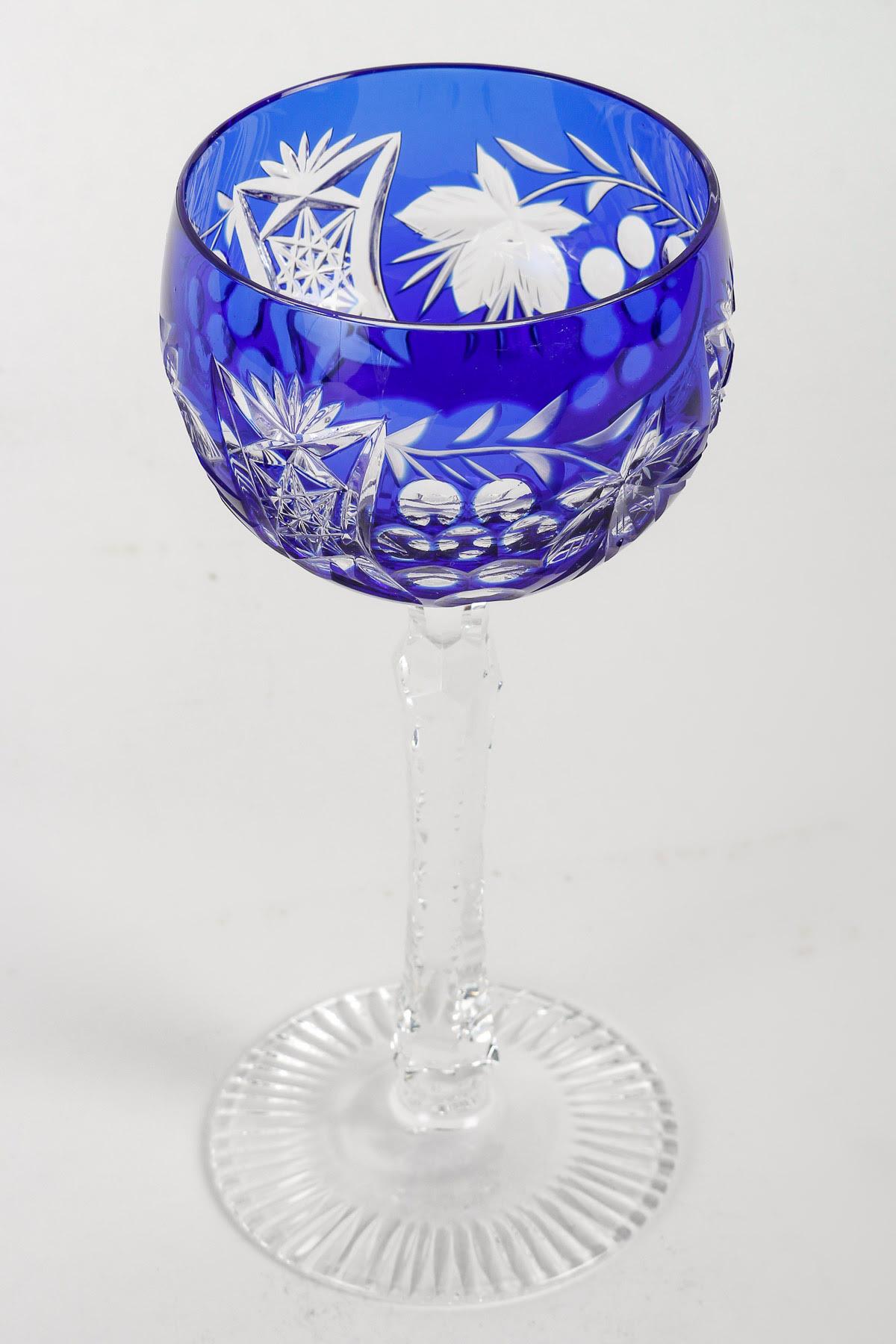 bohemian cut glass wine glasses