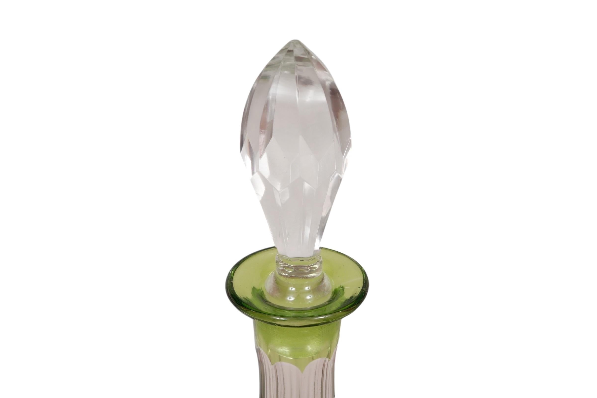Bohemian Cut Glass Decanter For Sale 3