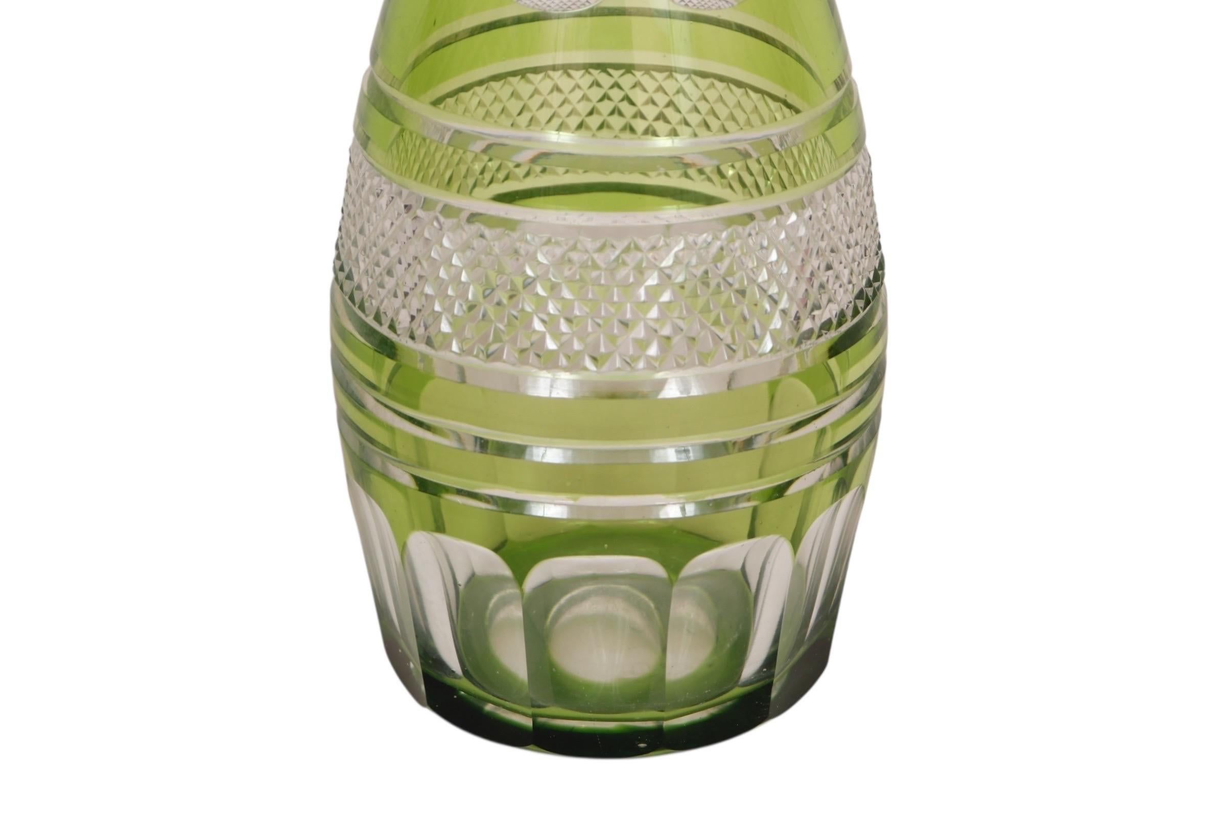 Bohemian Cut Glass Decanter For Sale 4
