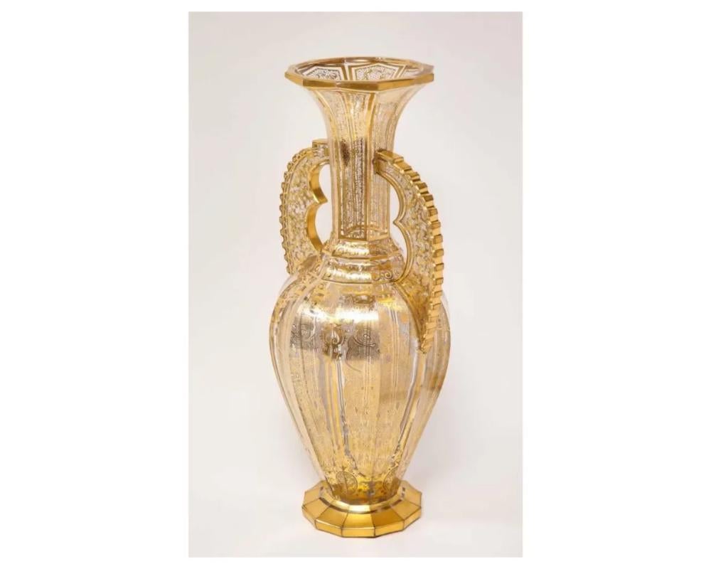 Unknown Bohemian Cut-Glass Vase in the 