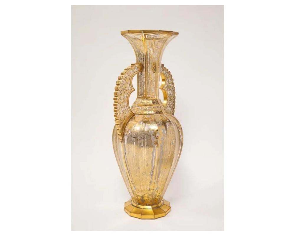 Bohemian Cut-Glass Vase in the 