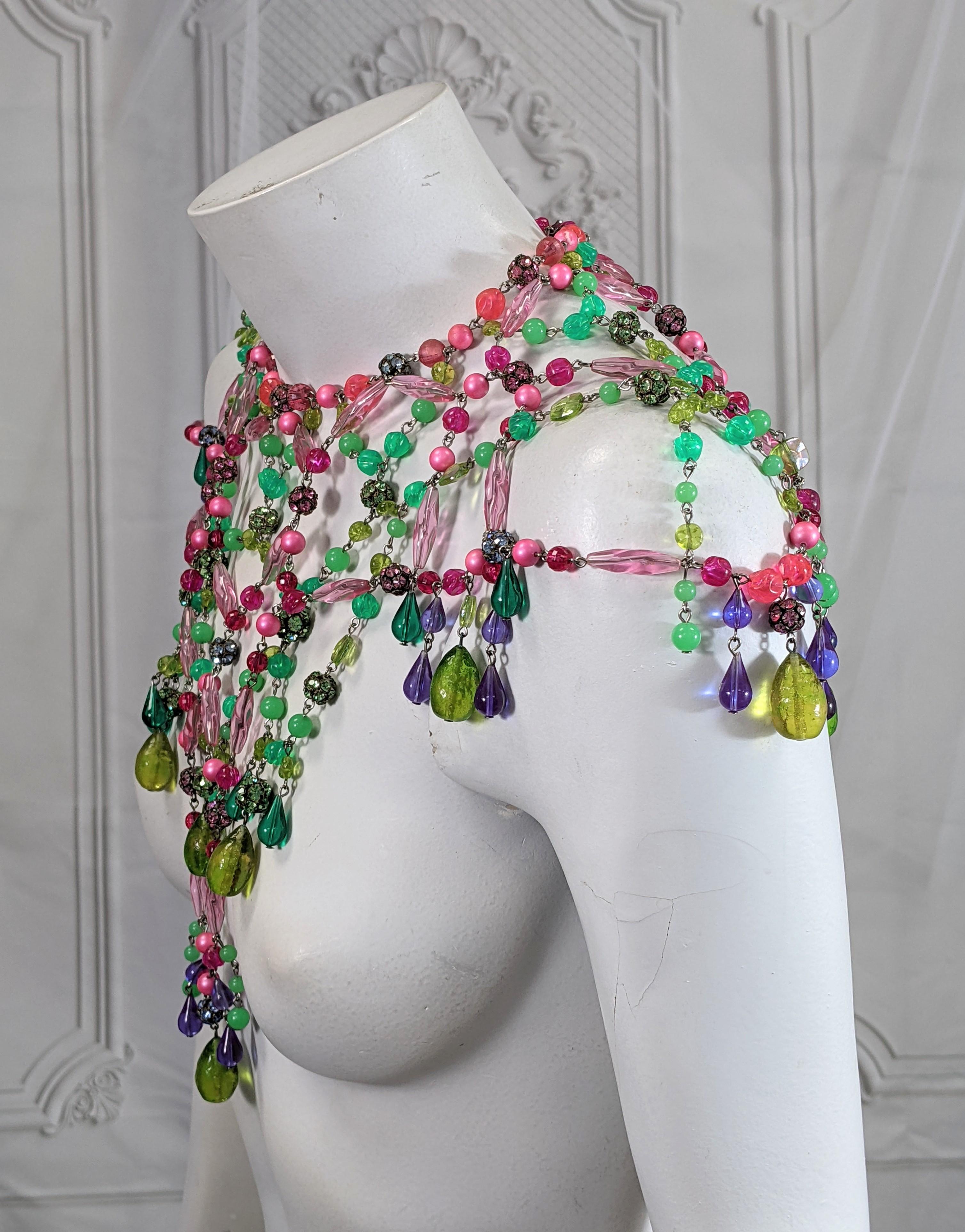  Bohemian Dramatic Mod Capelet Necklace In Excellent Condition For Sale In New York, NY