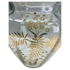 Bohemian Enameled, Gold Edging  Glass Punch Bowl Lid