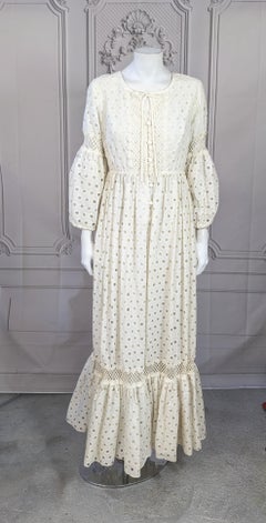 Bohemian Eyelet Lace Maxi Dress