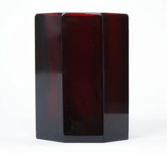 Bohemian Faceted Ruby Glass, circa 1930s