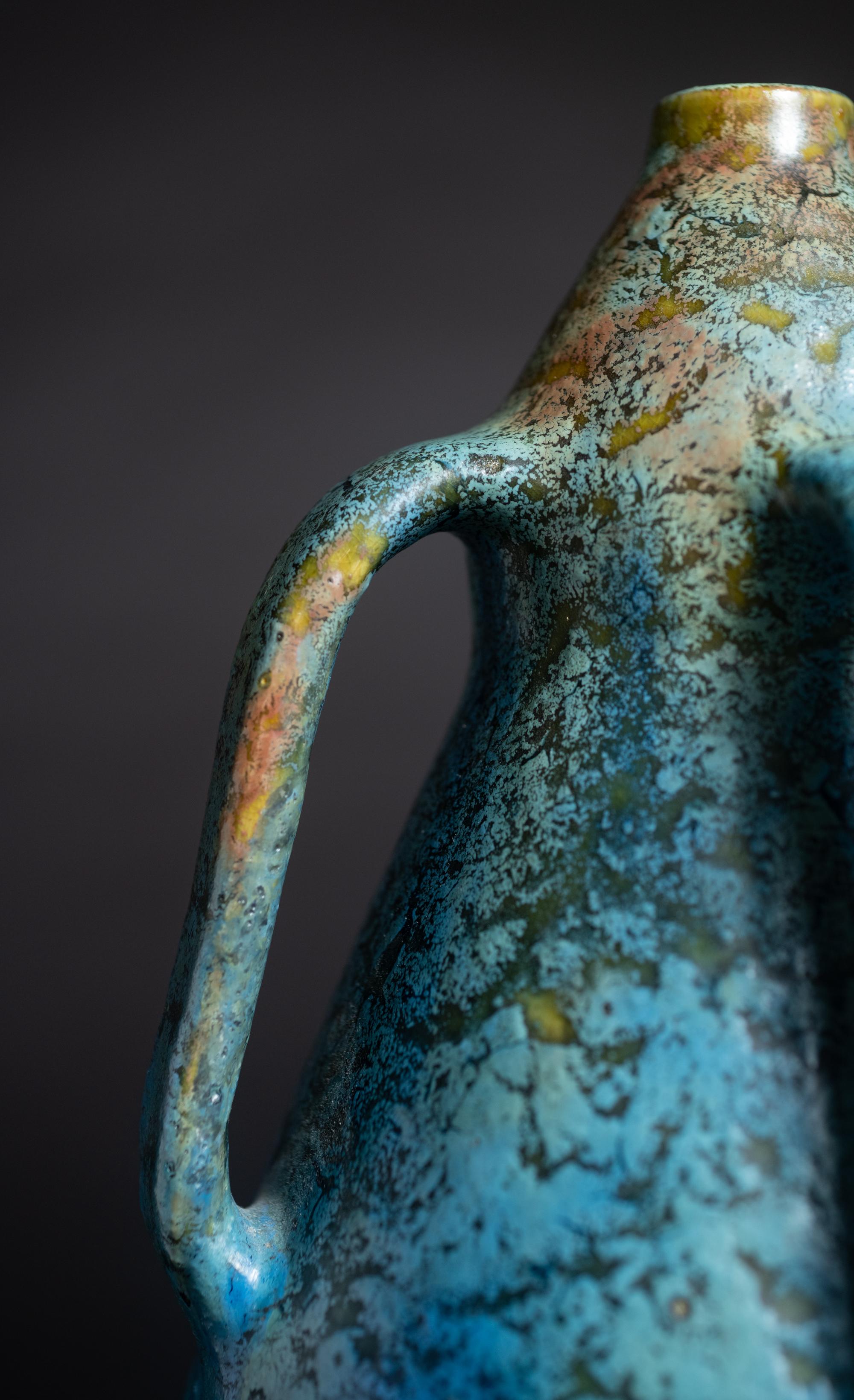 Böhmische Vase „Flux“ von kuk Fachschule Pelz Keramik undwandkunst (Glasiert) im Angebot