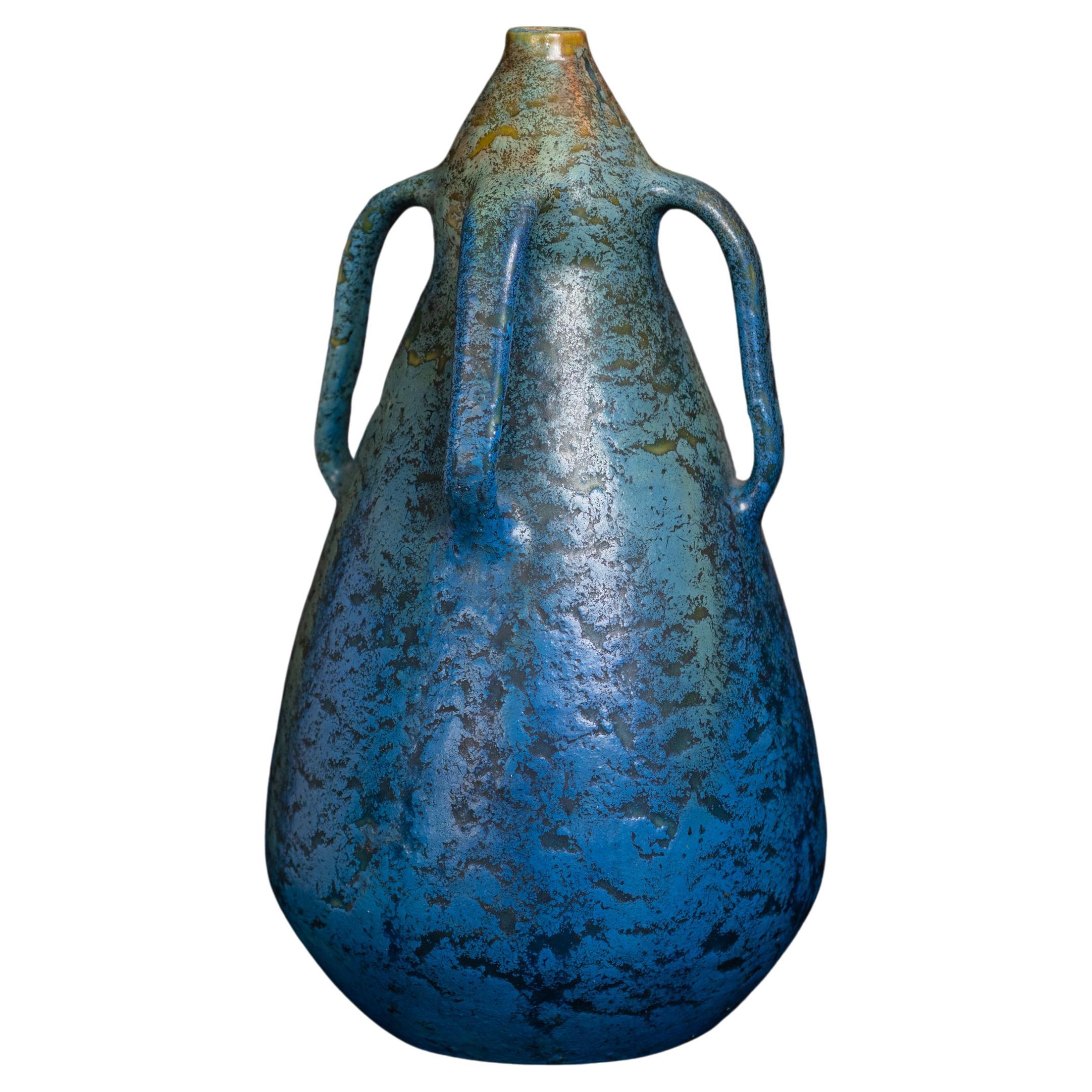 Bohemian "Flux" vase by kuk Fachschule fur Keramik und Verwandte Kunst For Sale