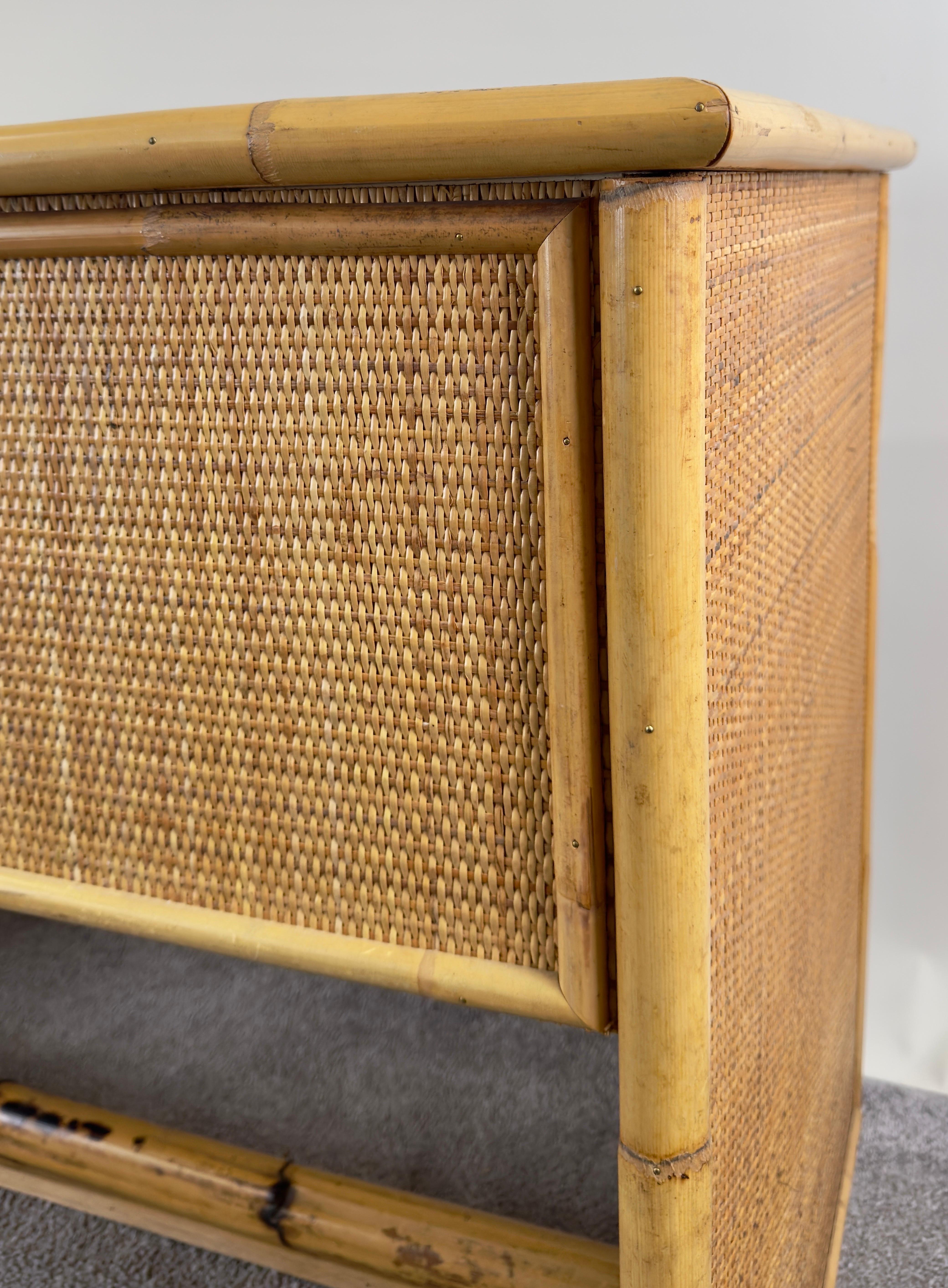 Scrivania in rattan e bambù in stile Costa Azzurra di Dal Vera in vendita 7