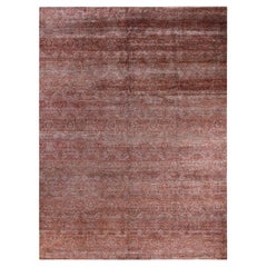 Tappeto Bohemian Gabbeh in lana grigio floreale annodato a mano 9' 0" x 12' 1"