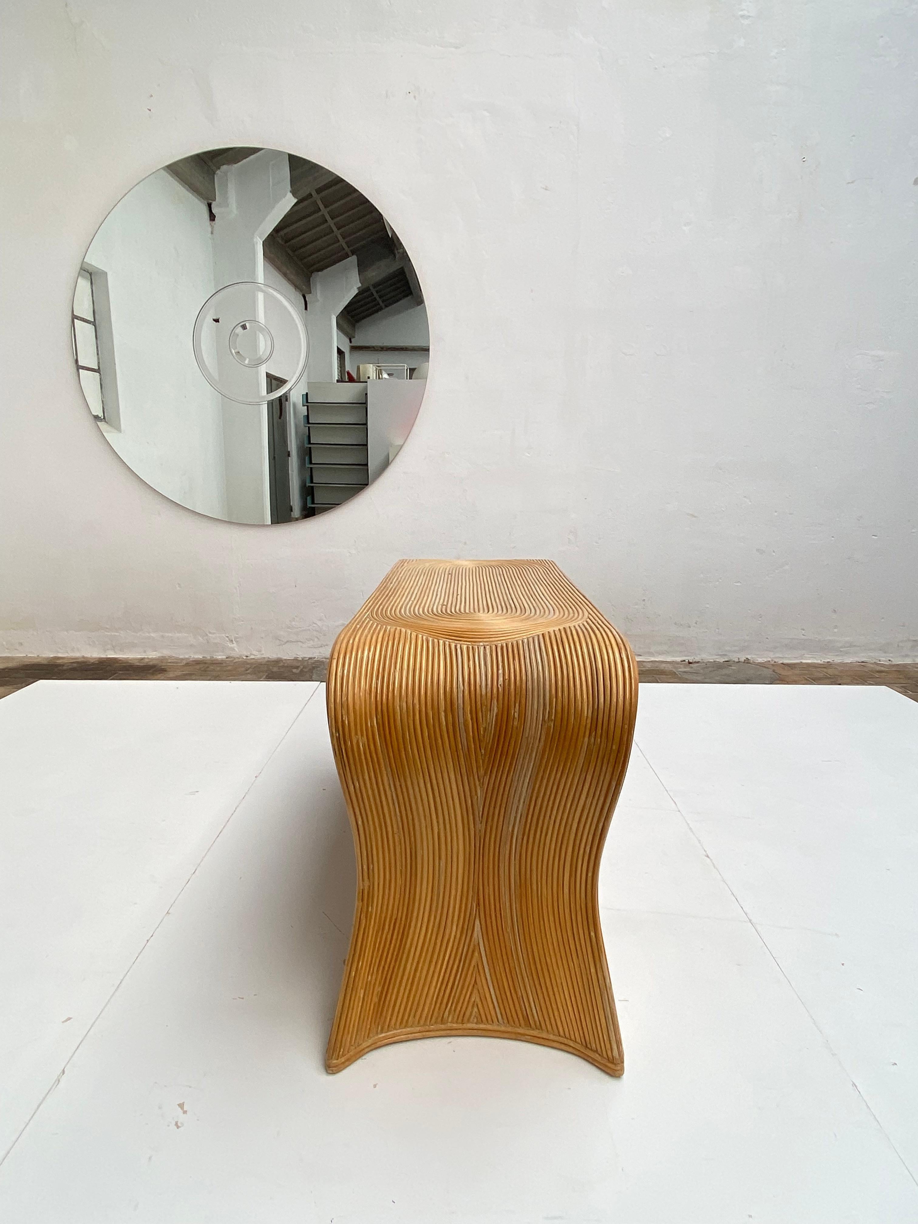 Bohemian Gabriella Pencil Reed Console Table, Italy, 1988 For Sale 1