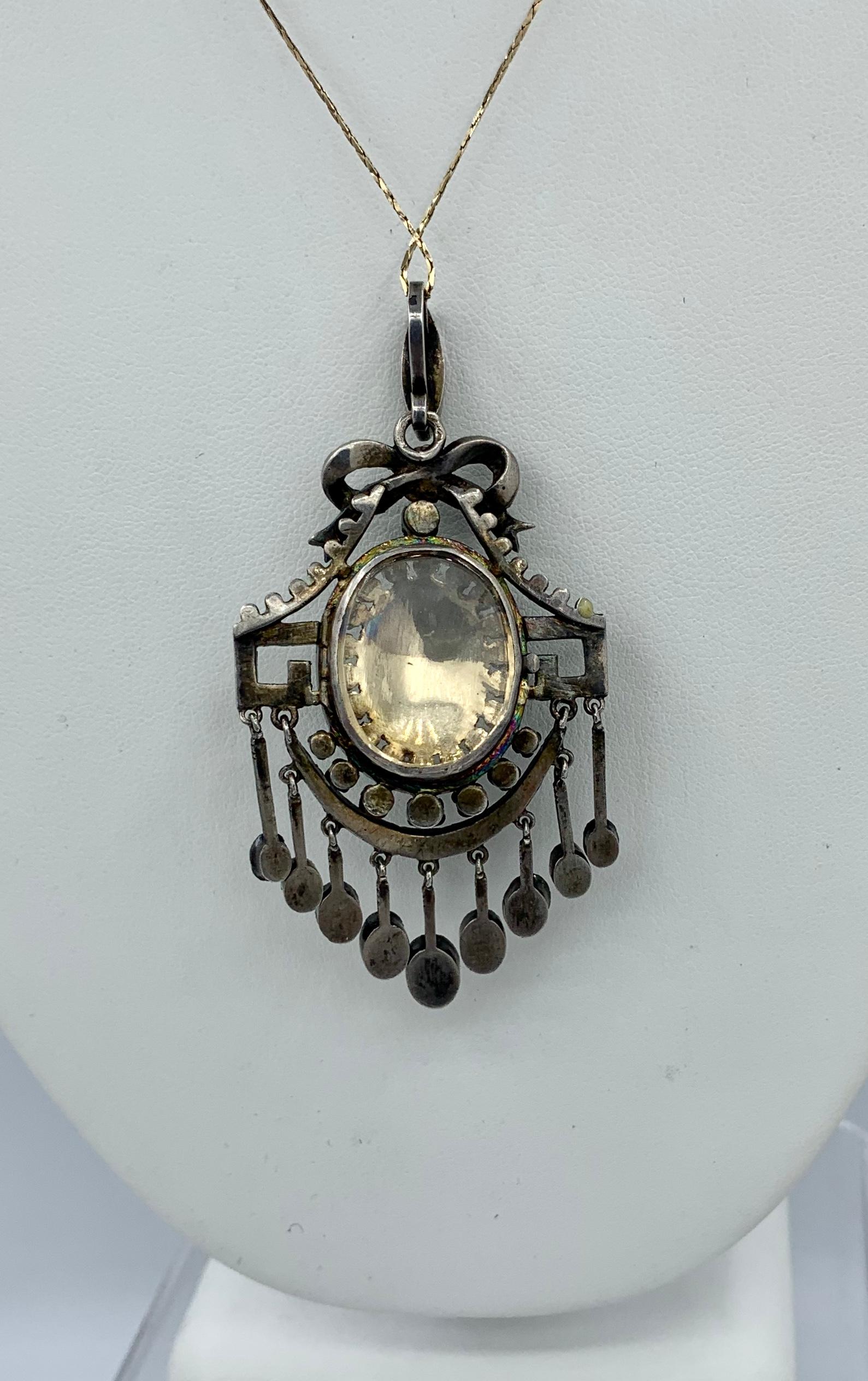 Bohemia Esmeralda Granate Rubí Esmalte Relicario French Belle Epoque Calidad de museo en venta 4