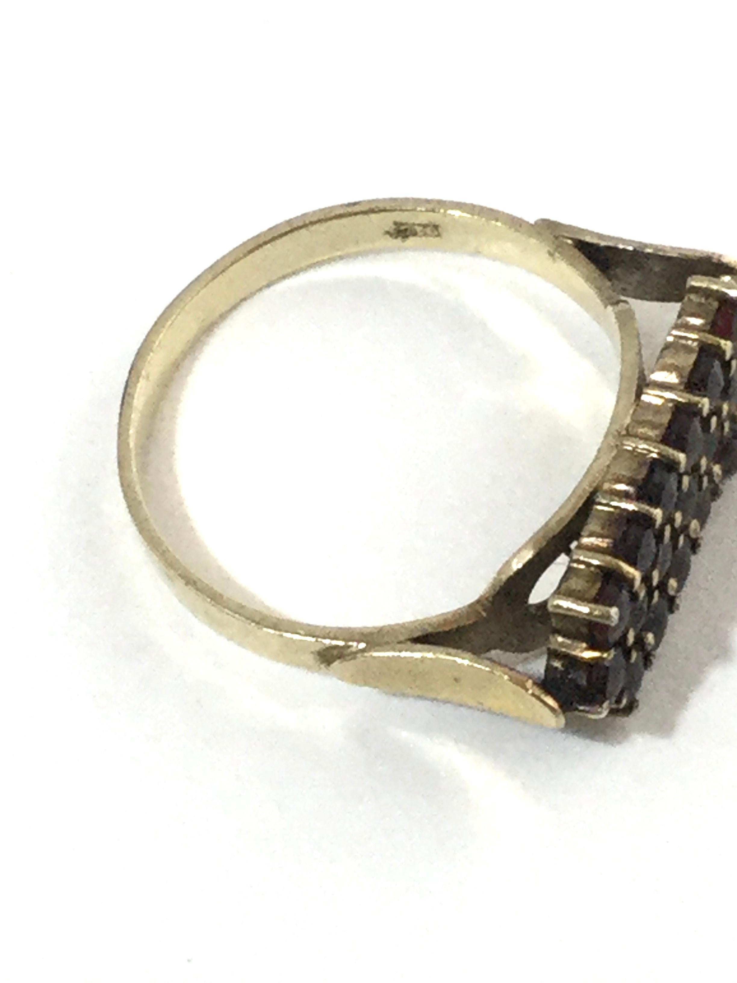 Women's or Men's Bohemian Garnet Sterling Silver Ring