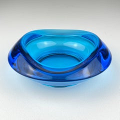Bohemian glass ashtray by Rudolf Jurnikl for Union Sklo, Rozice, Czech, 1962