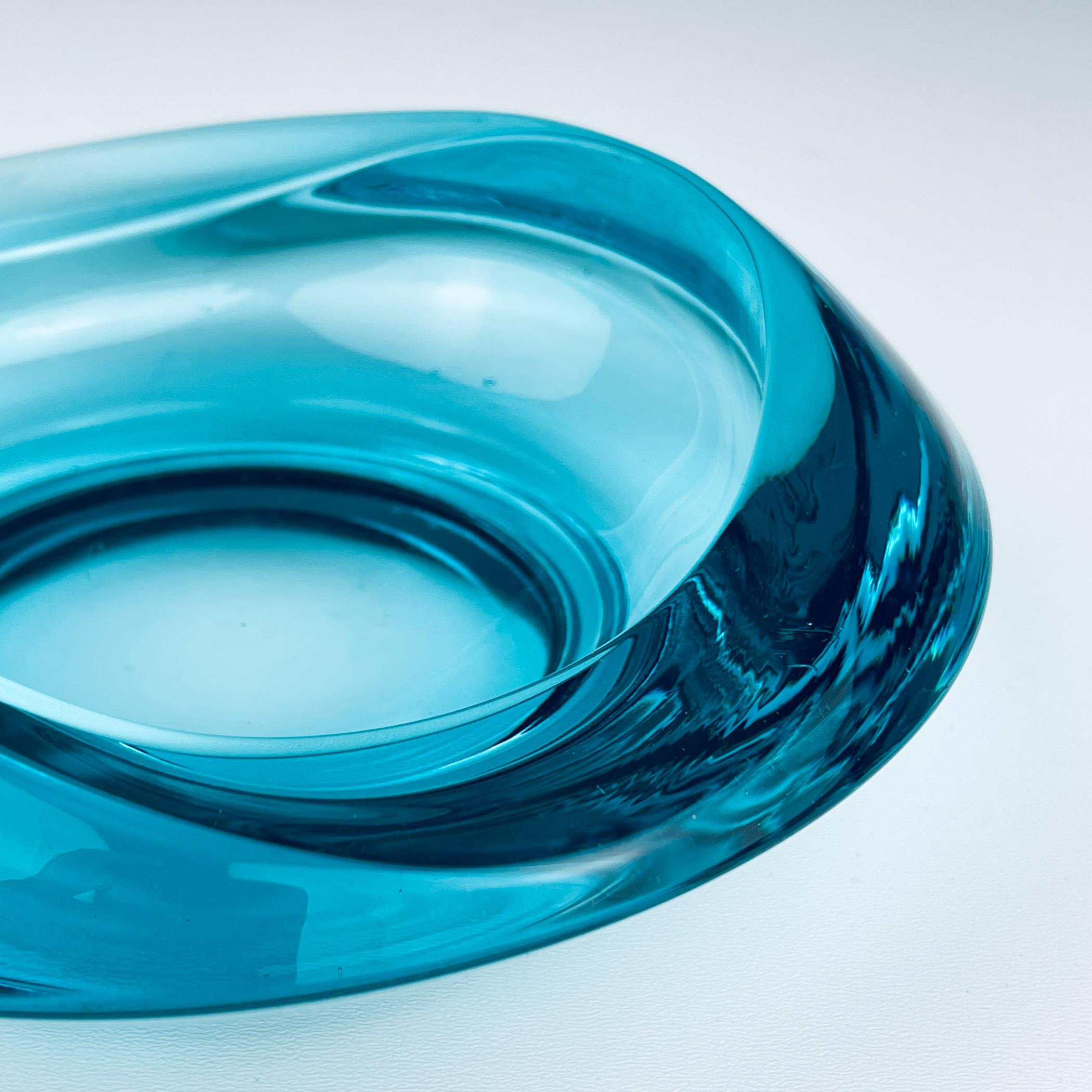 Bohemian glass ashtray by Rudolf Jurnikl for Union Sklo, Rozice, Czech, 1962 2