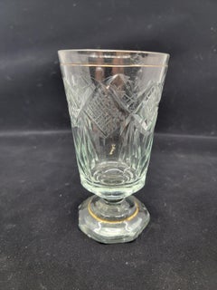 bohemian Glass Clear Goblet
