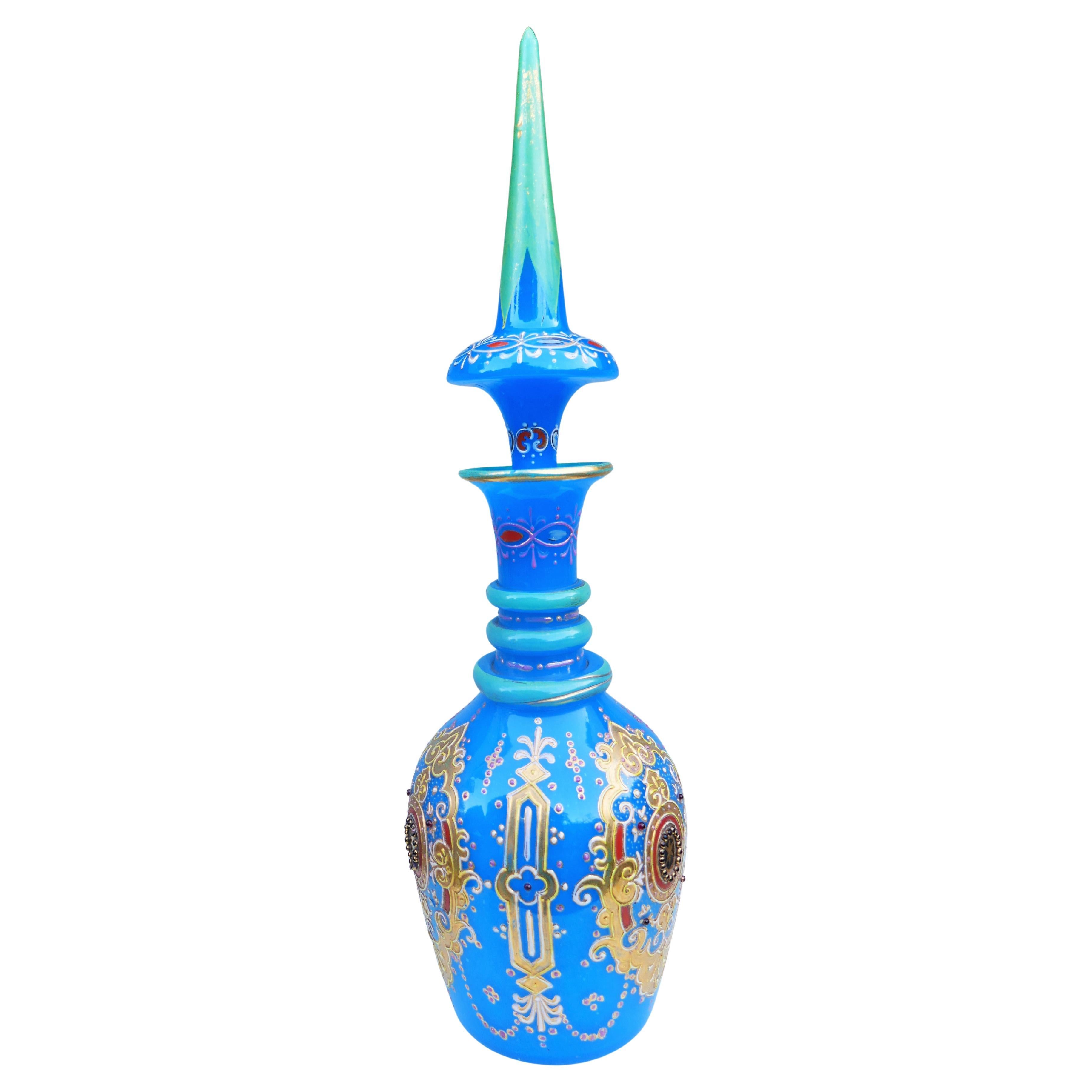 Decanter in vetro di Boemia - Nello stile di Moser -Qajar Türkiye Persiano Arabo