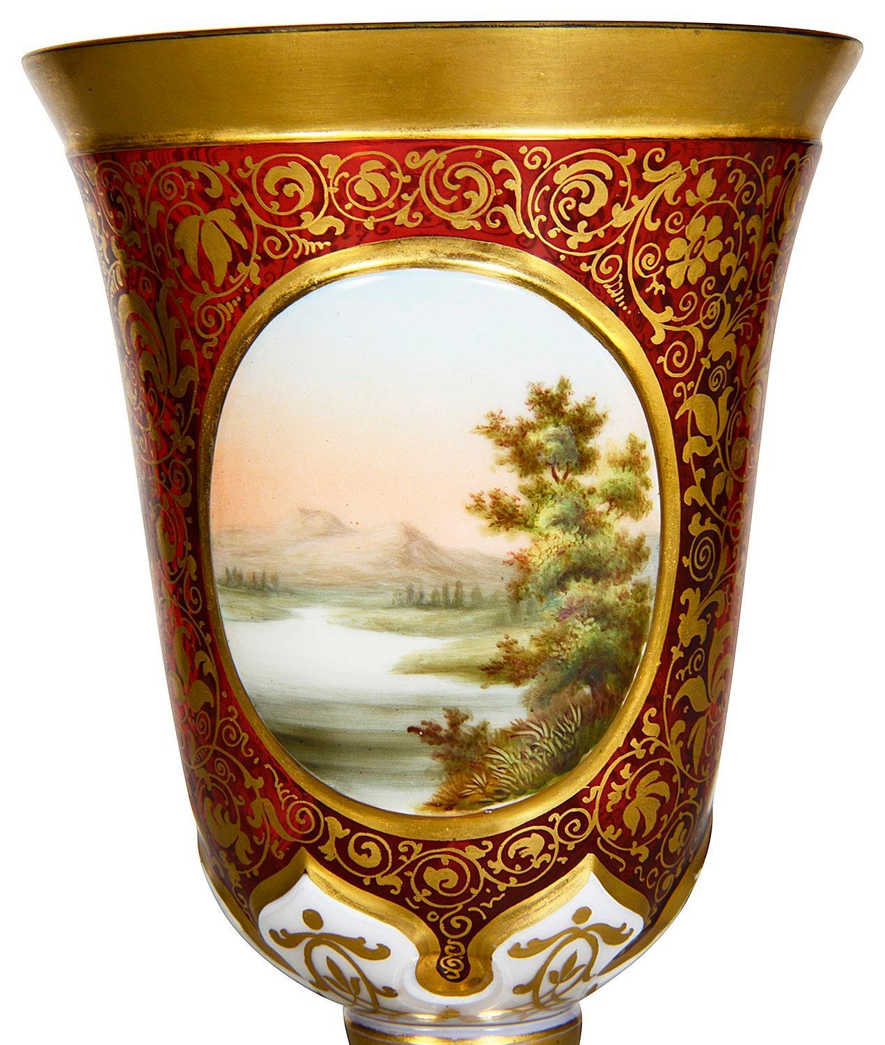 Ceco Calice in vetro di Boemia, circa 1900 in vendita