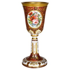 Calice in vetro di Boemia, circa 1900