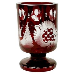 Bohemian Glass Toothpick Holder