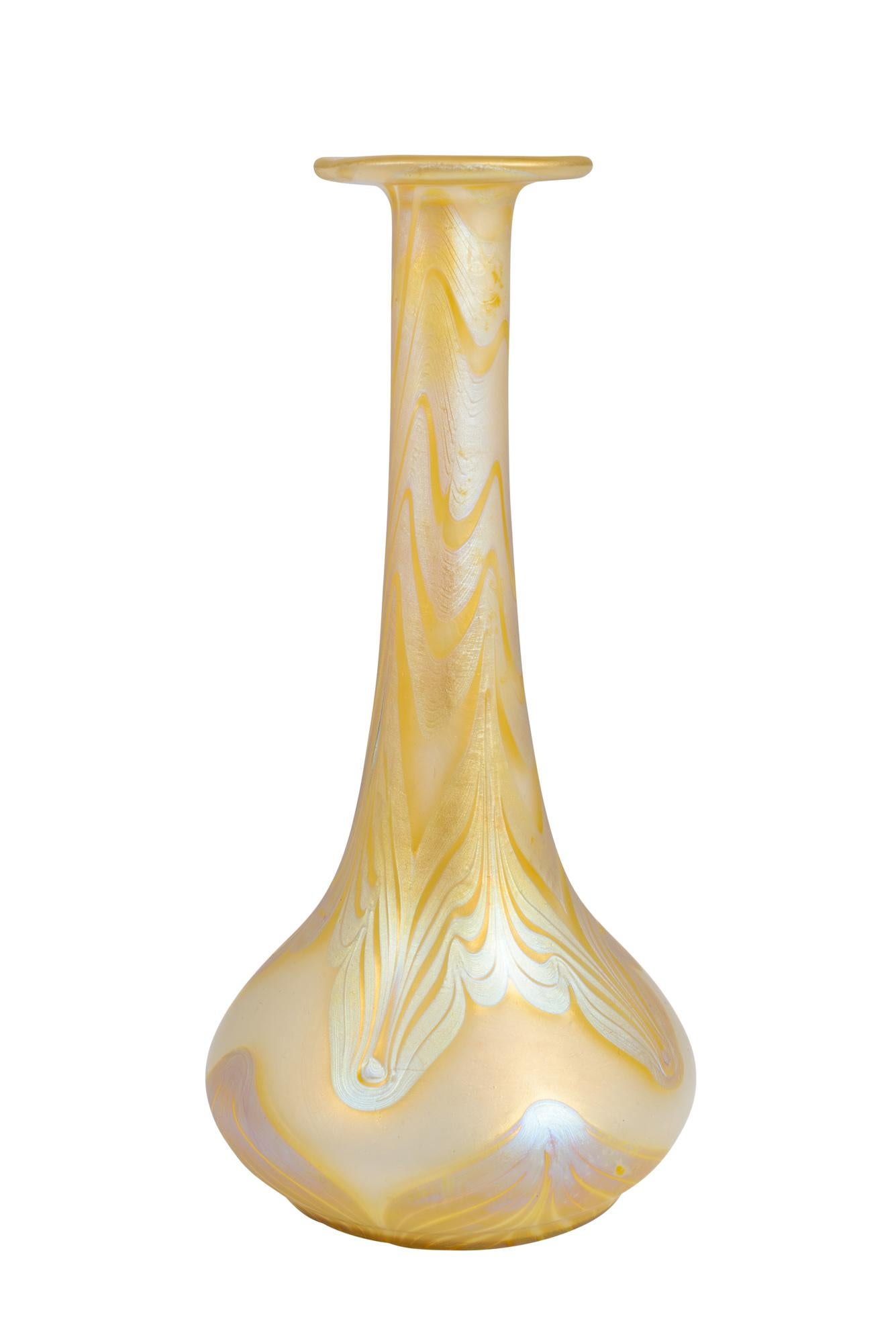 Bohemian glass vase Austrian Jugendstil Johann Loetz Witwe Klostermühle ca. 1899 