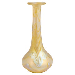 Bohemian Glass Vase Austrian Jugendstil Loetz Pg 202, circa 1899, Blue Yellow