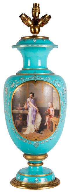 Bohemian Glass Vase / Lamp, Late 19th Century