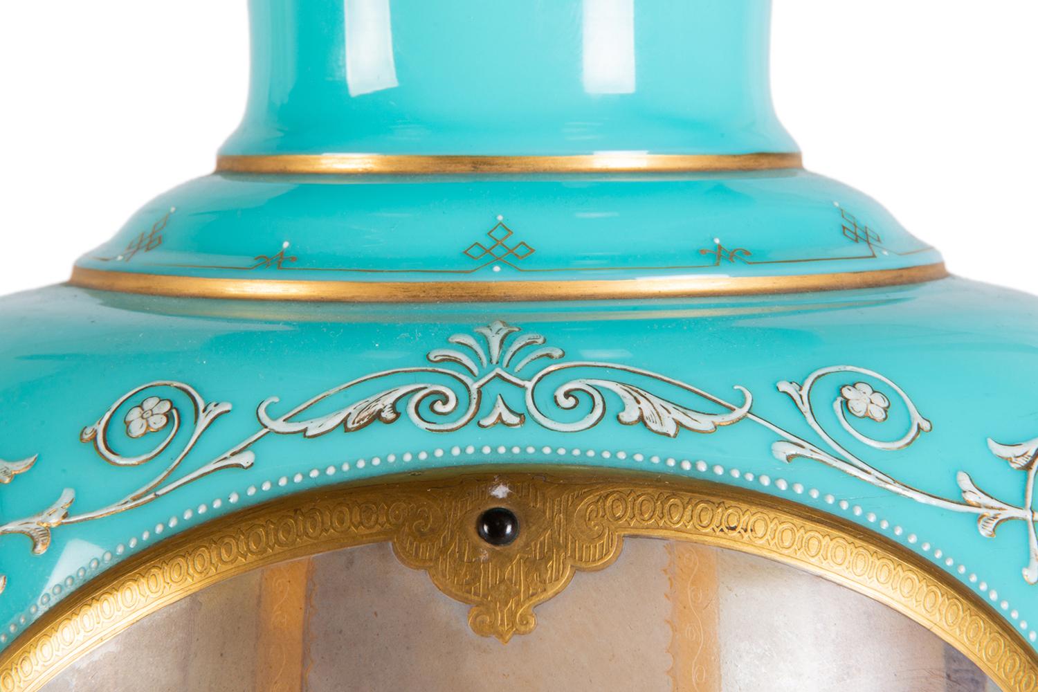 Verre Vase / lampe en verre de Bohème, fin du XIXe siècle en vente