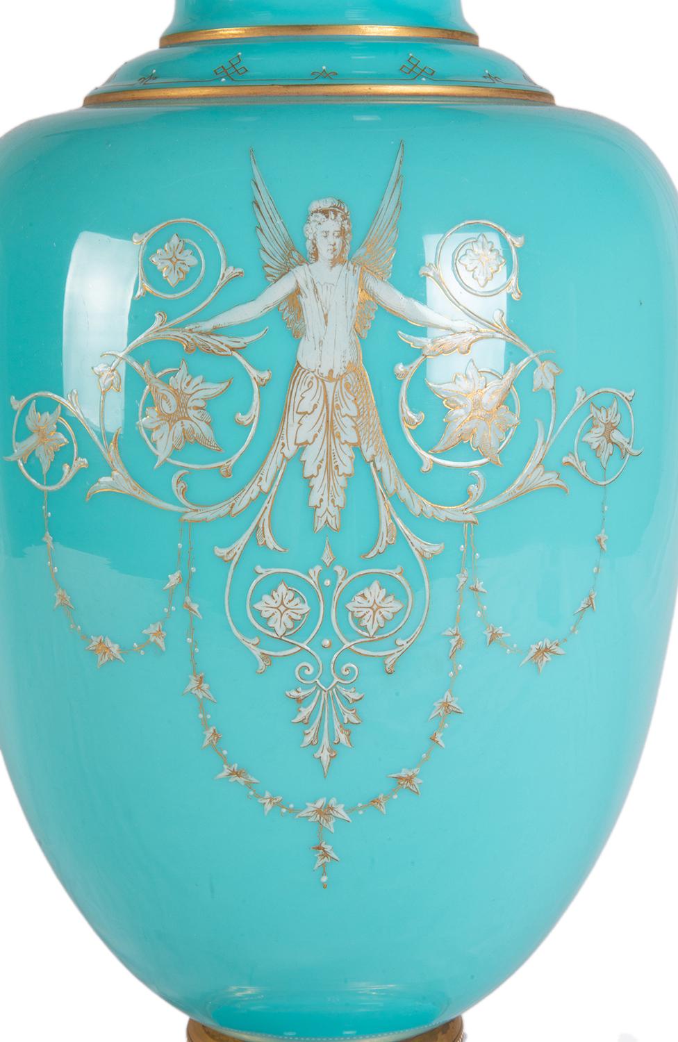 Vase / lampe en verre de Bohème, fin du XIXe siècle en vente 2