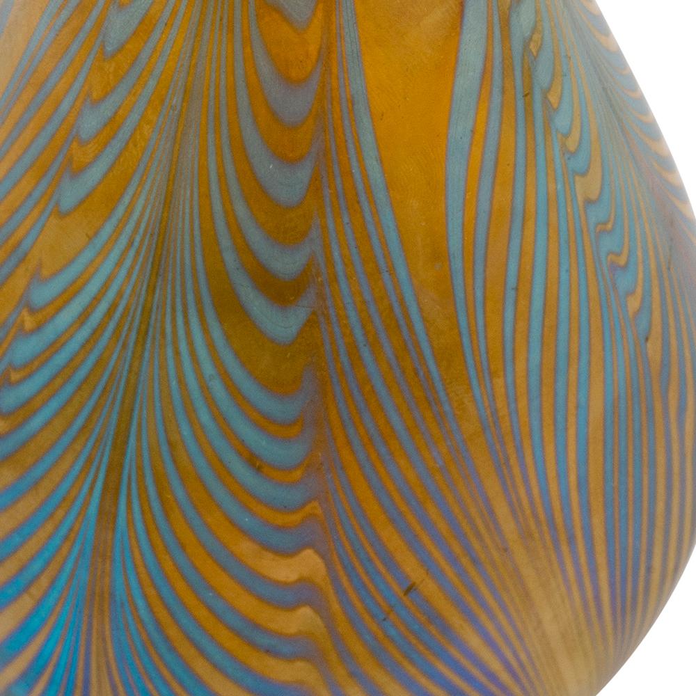 Bohemian Glass Vase Loetz Austrian Jugendstil Yellow circa 1901 4