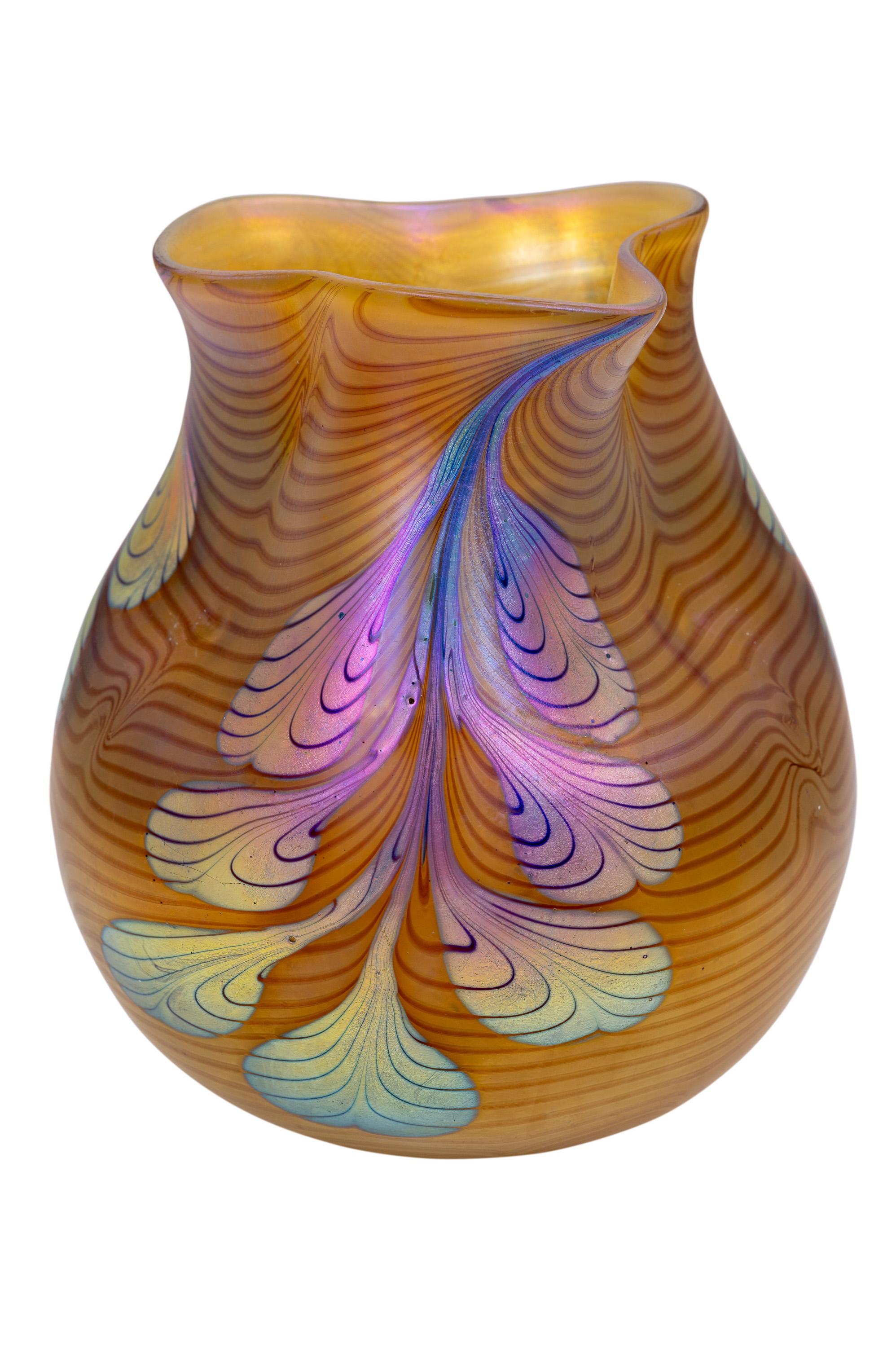 Jugendstil Bohemian Glass Vase Loetz circa 1903/4 Viennese Art Nouveau