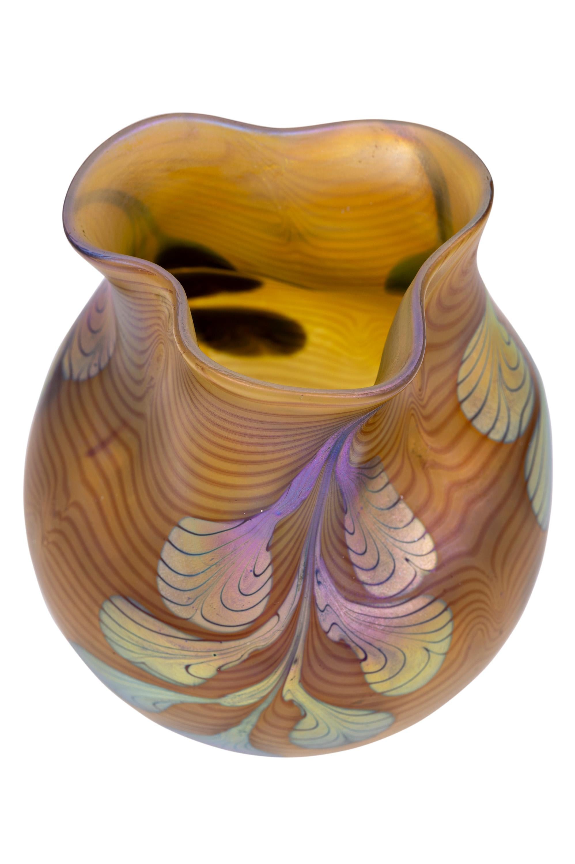 Austrian Bohemian Glass Vase Loetz circa 1903/4 Viennese Art Nouveau