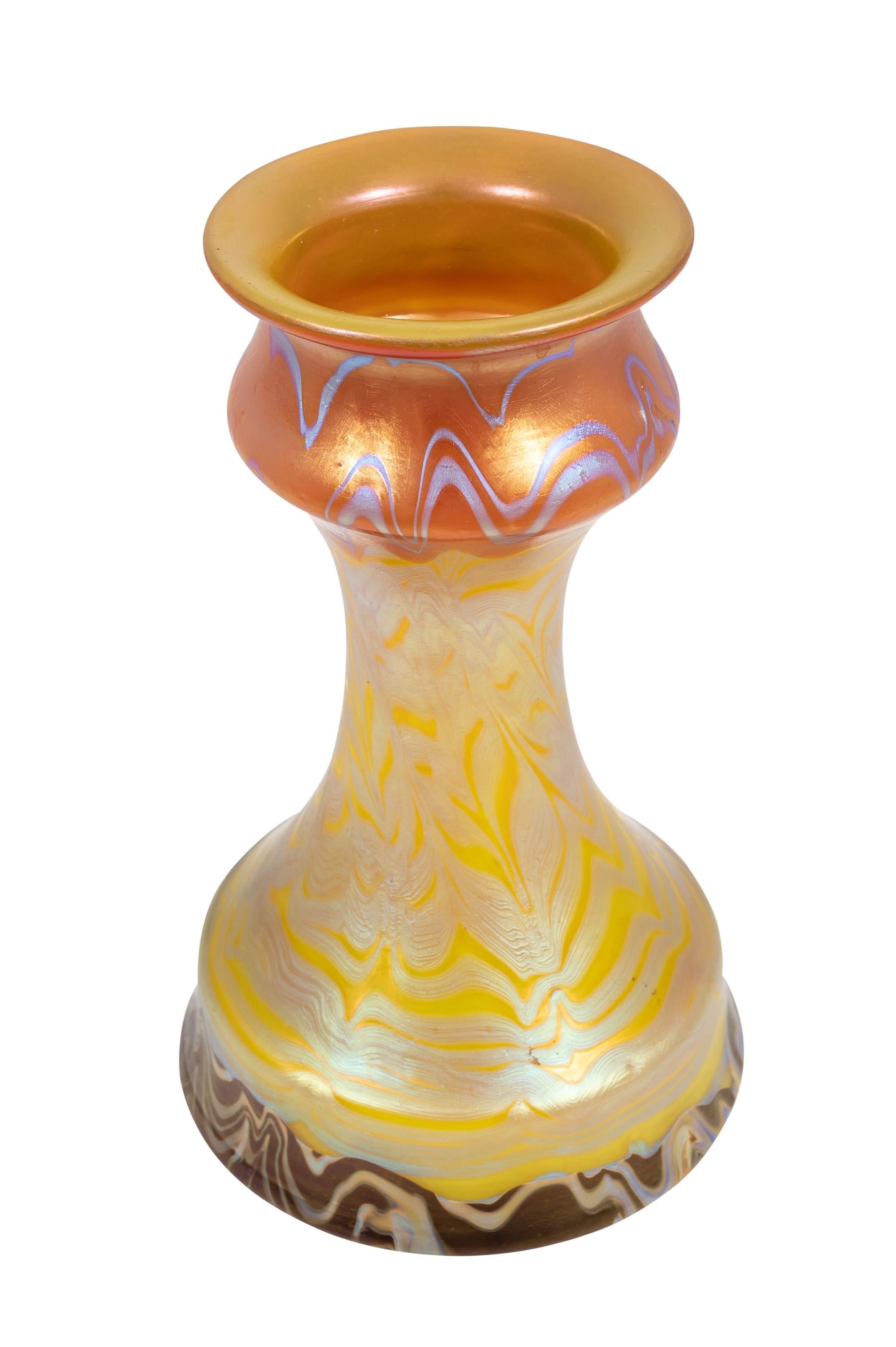 Jugendstil Bohemian Glass Vase Loetz PG 358 circa 1900 Art Nouveau For Sale