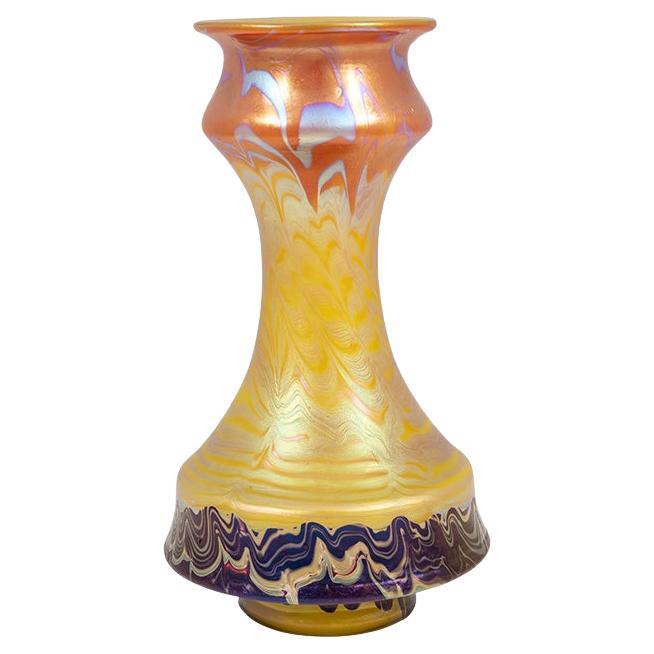 Vase en verre de Bohême Loetz PG 358 circa 1900 Art Nouveau en vente