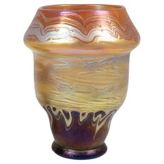Vase en verre de Bohême Loetz PG 358 Decor circa 1900 Art Nouveau Signé